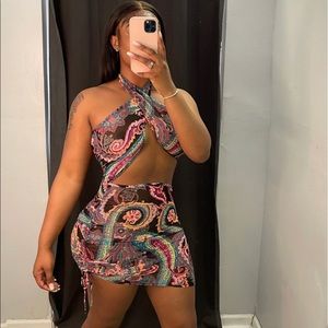 Crushed Paisley Dress